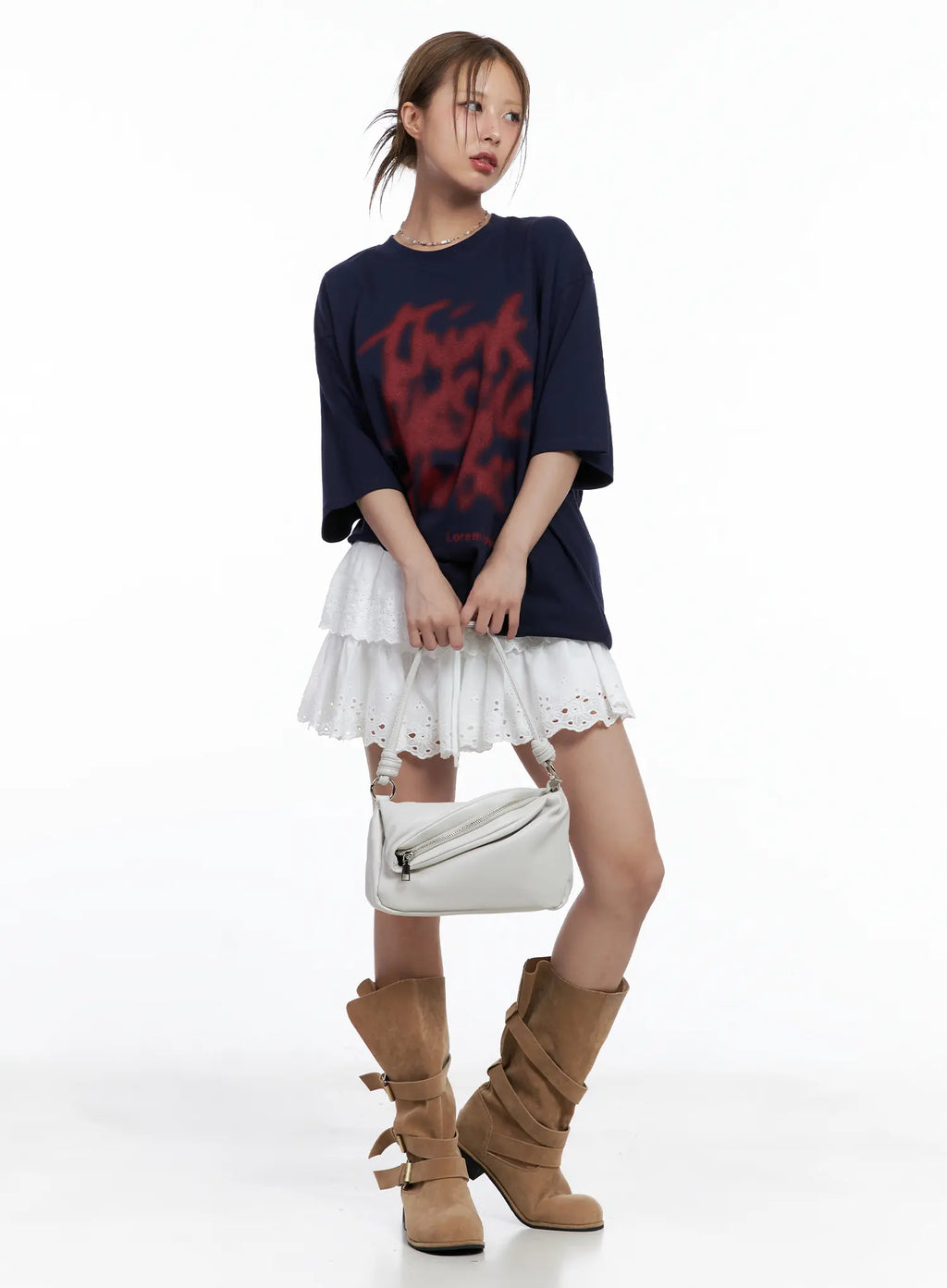 Oversized Graphic Short-Sleeve Tee CL514