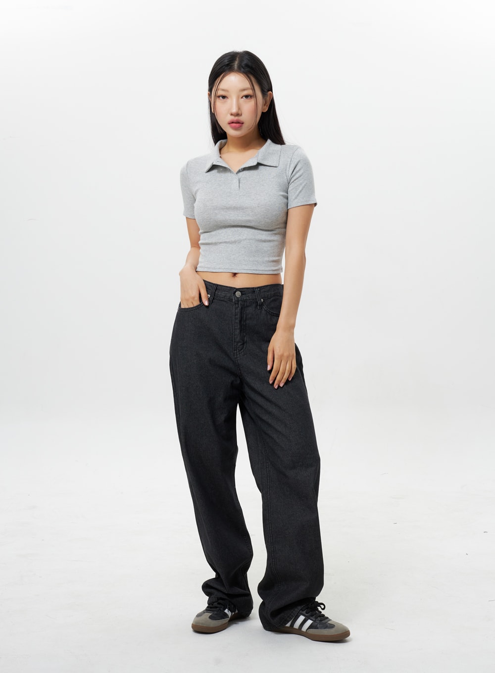 Cropped Polo Tee IY312