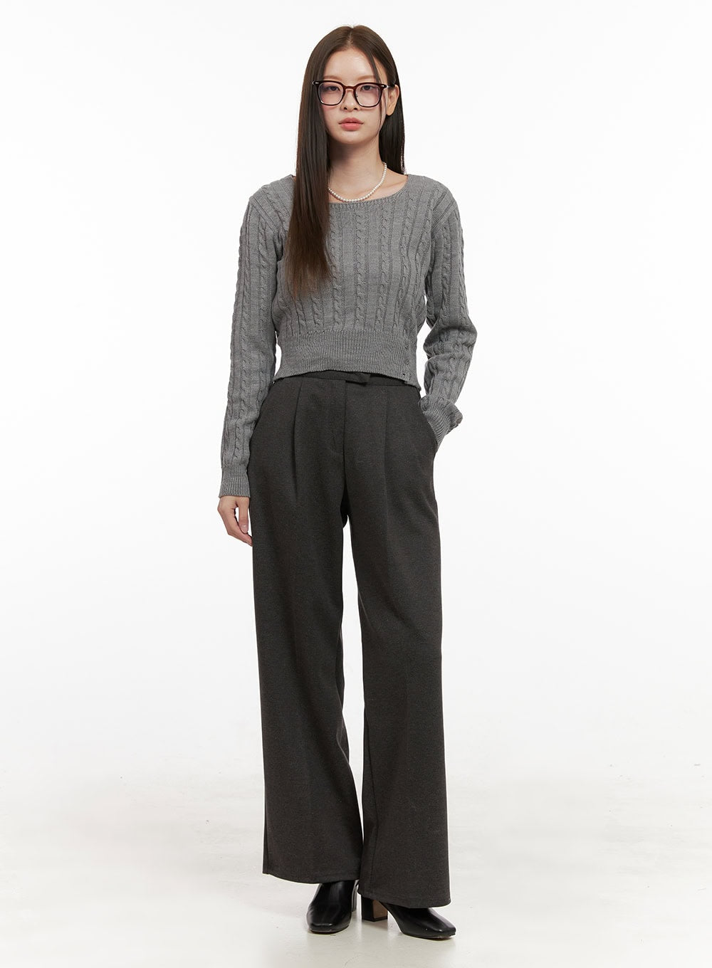 Cable Knit Button Detail Sweater OD412