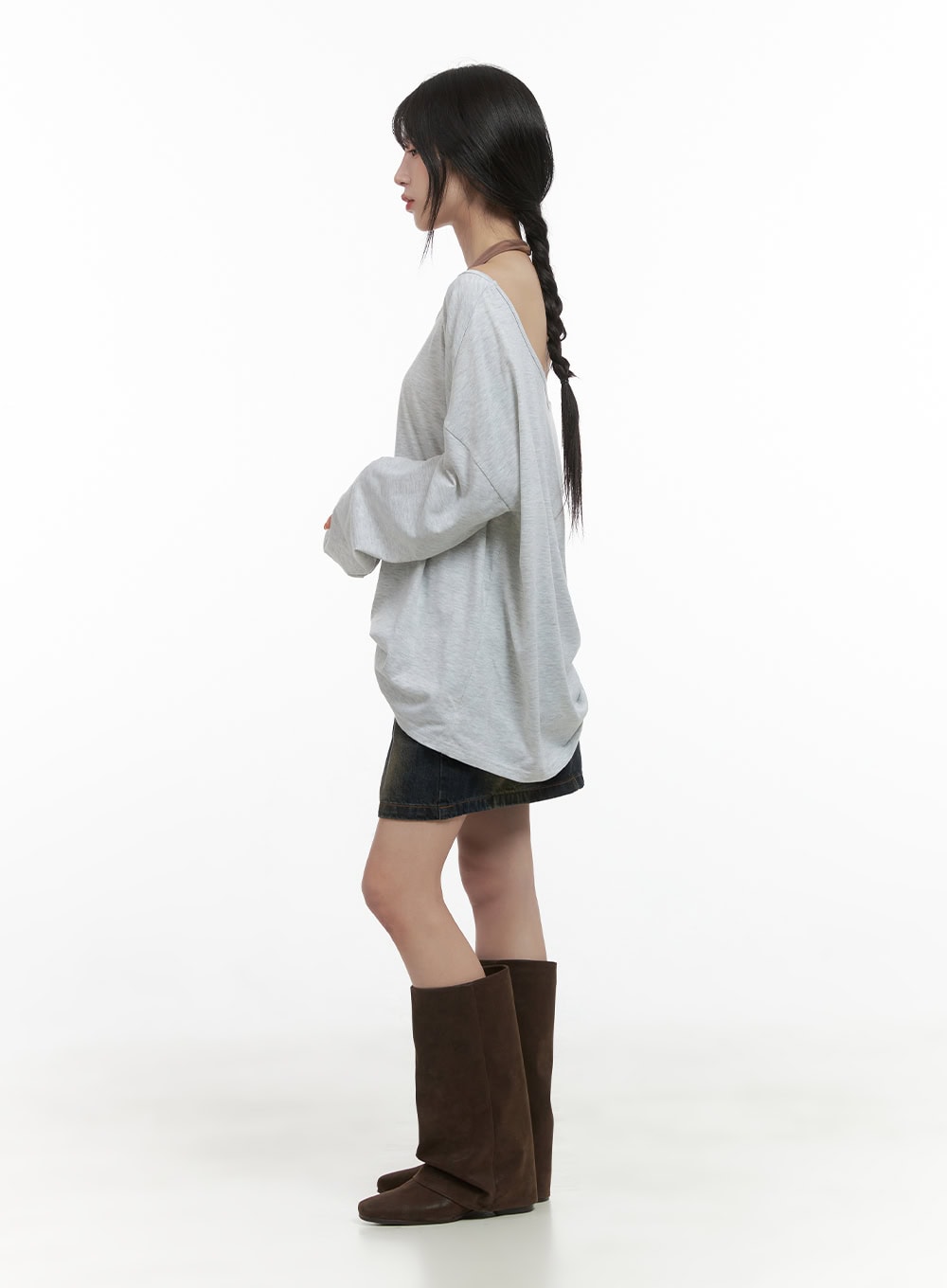 Washed Cotton Mini Skirt CS419