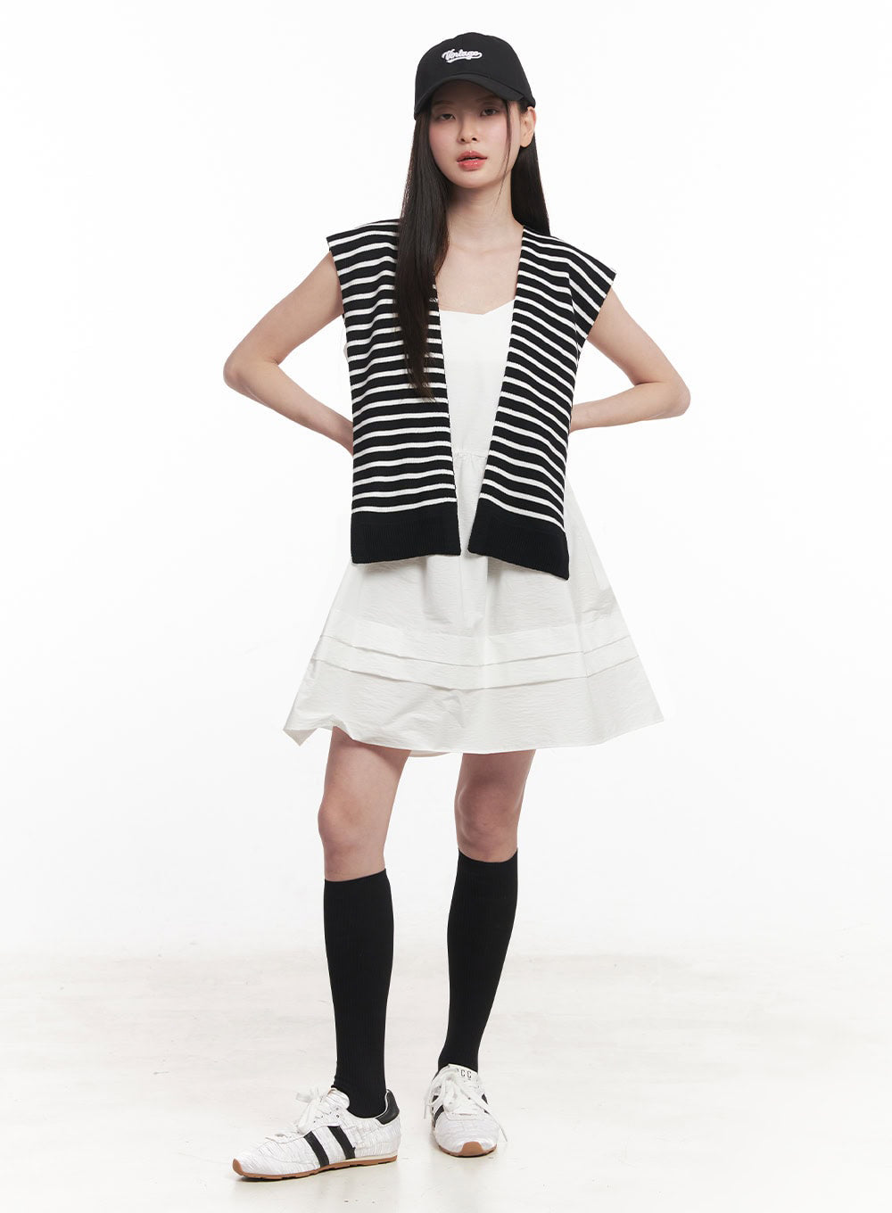 Stripe Knit Sweater Scarf IY509