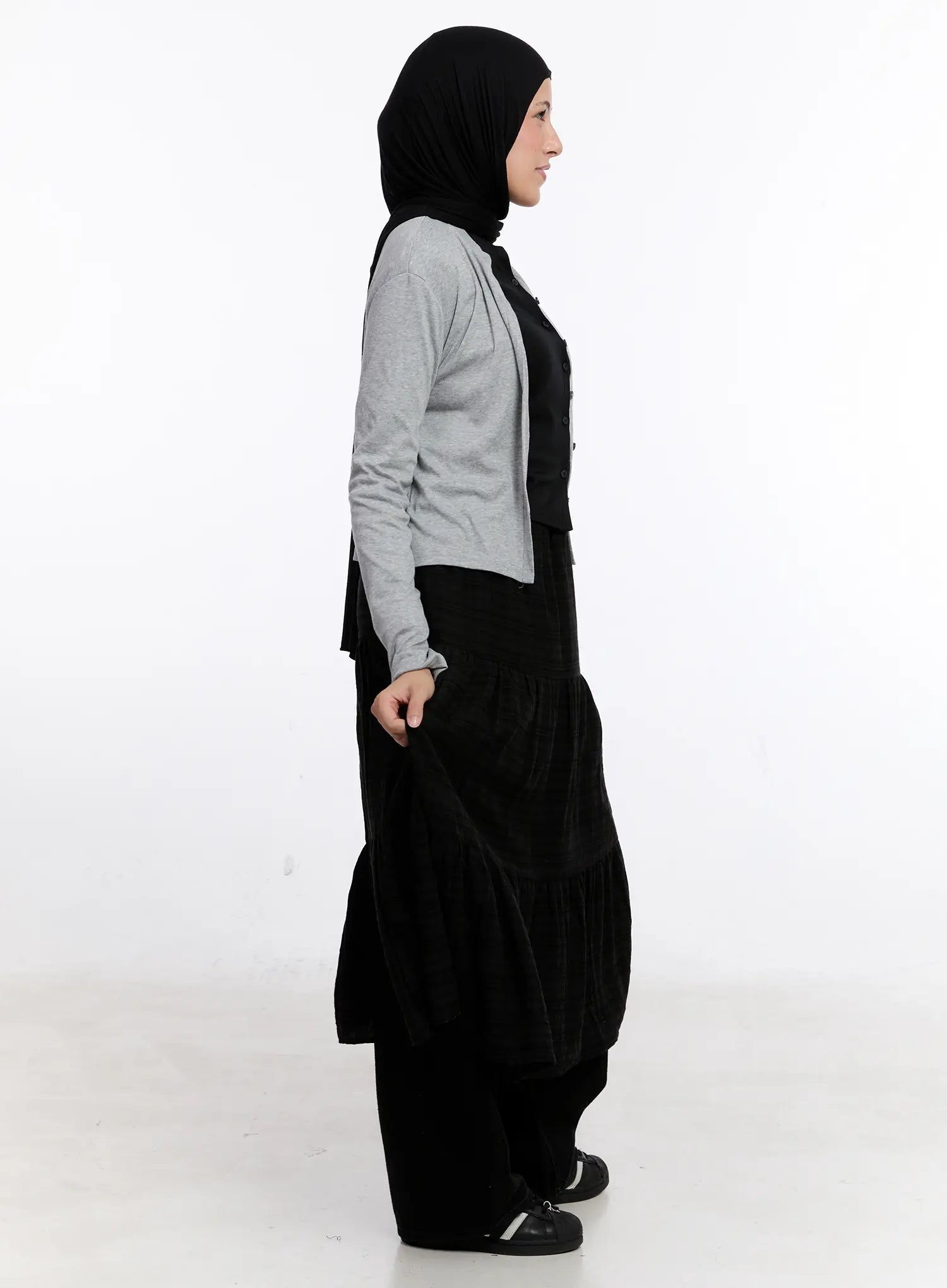 Classic Button-Up Long Sleeve Cardigan CS524