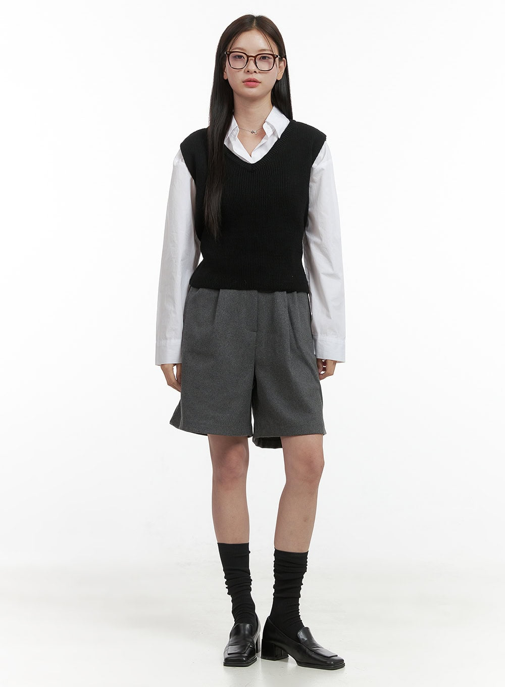 Pintuck Solid Midi Trousers OO416