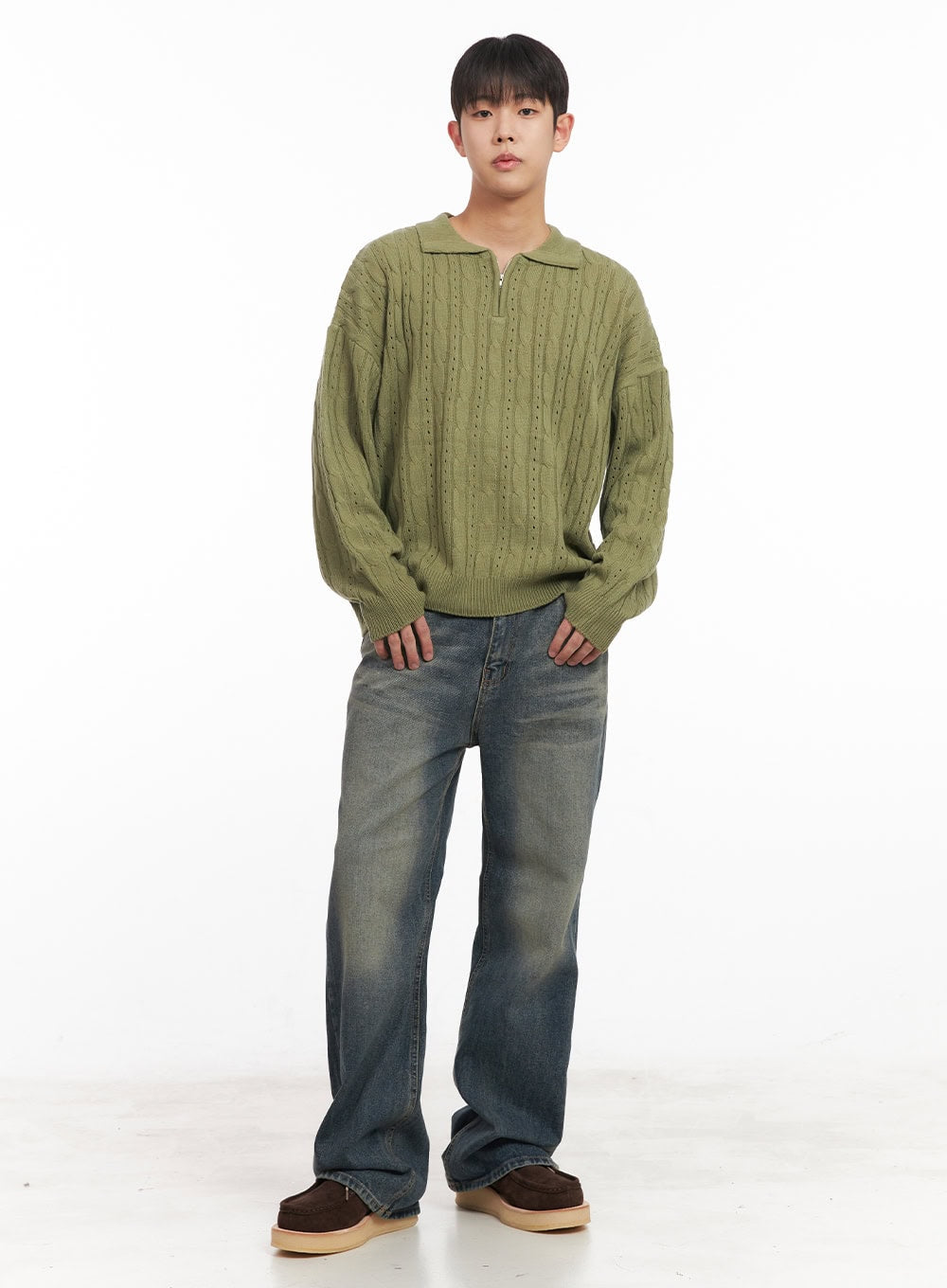 Men's Washed Flared Jeans IM517