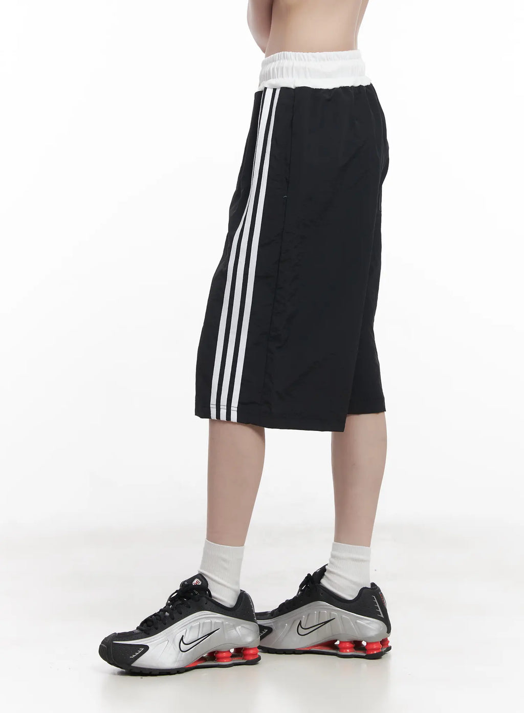 Striped Bermuda Sweat Shorts CU518