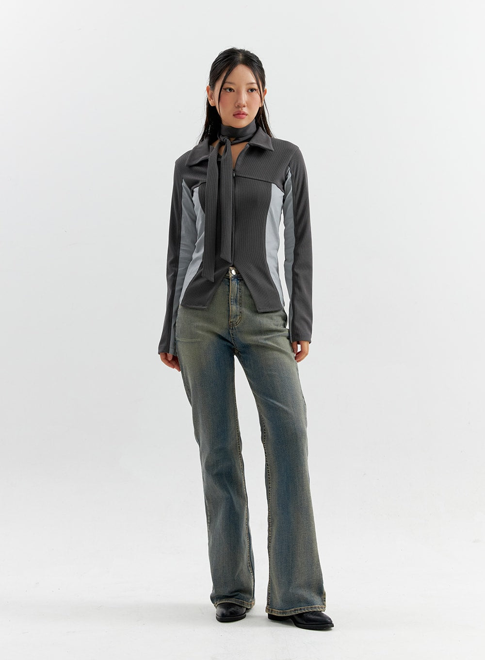 Washed Bootcut Pants CO306