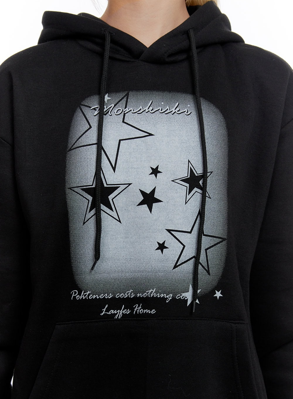Oversized Star Graphic Hoodie CO422