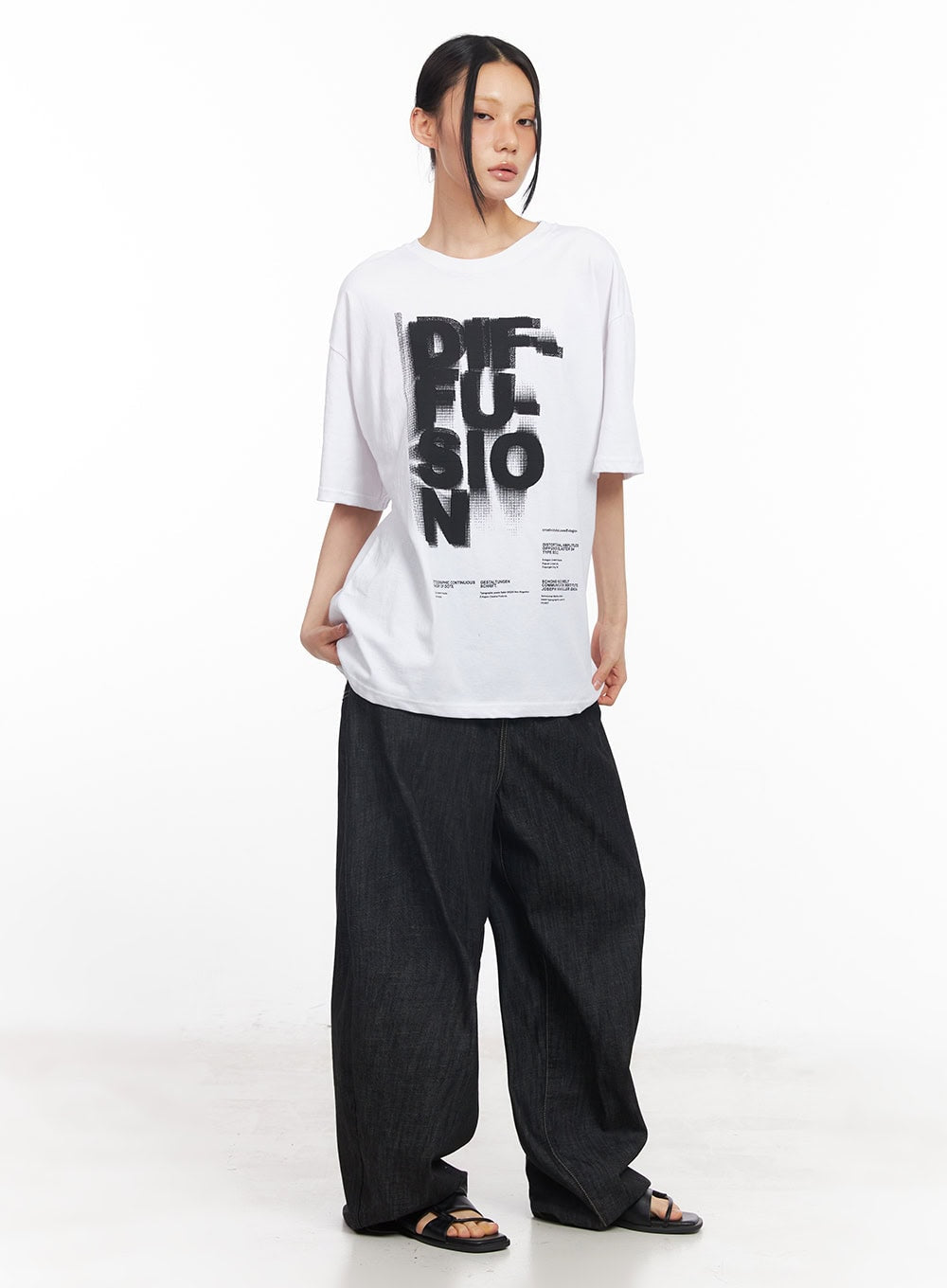 Spray Graphic Oversize T-Shirt  CY528