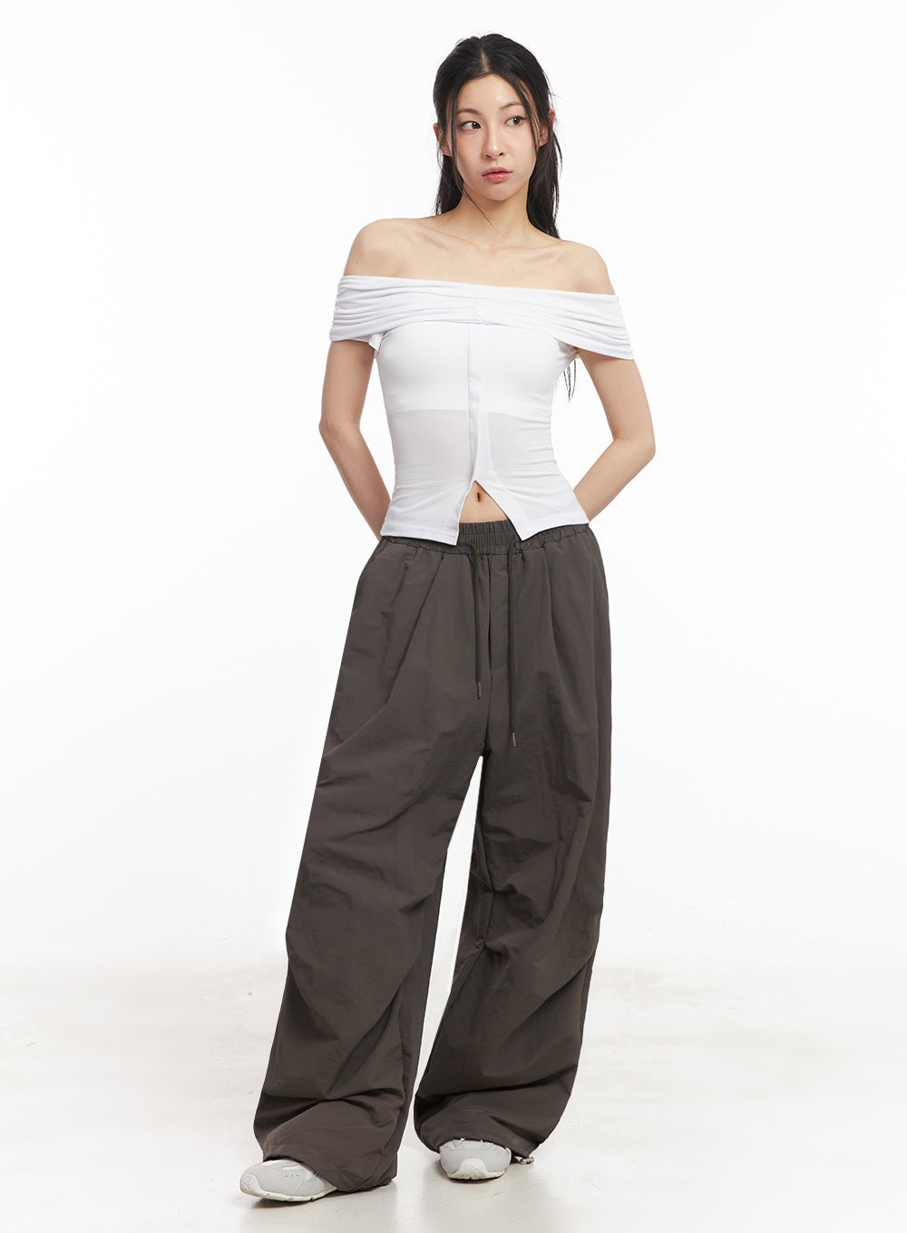 Comfort Pintuck Wide-Leg Sweatpants IY529