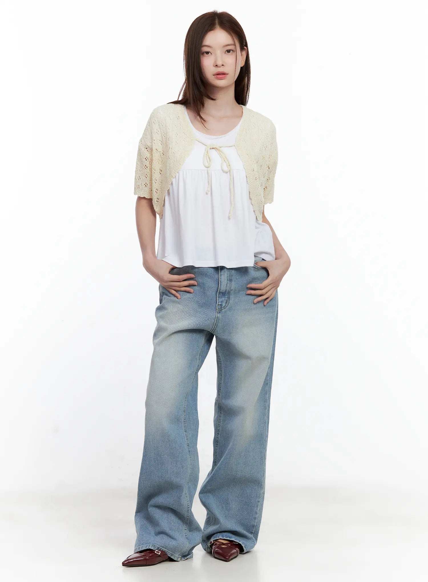 Short-Sleeve Knit Bolero CL502