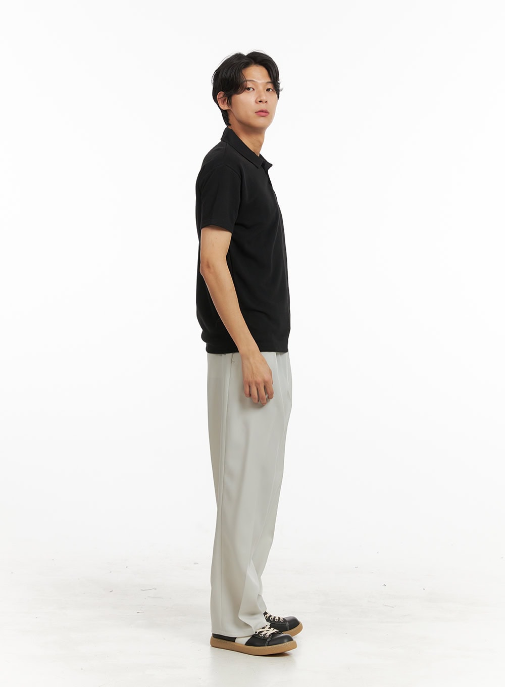 Men's Loose Fit Tailored Pants (White) IY424