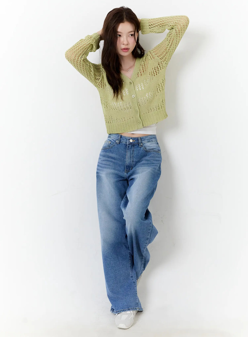 V-Neck Buttoned Sweater Cardigan CU513