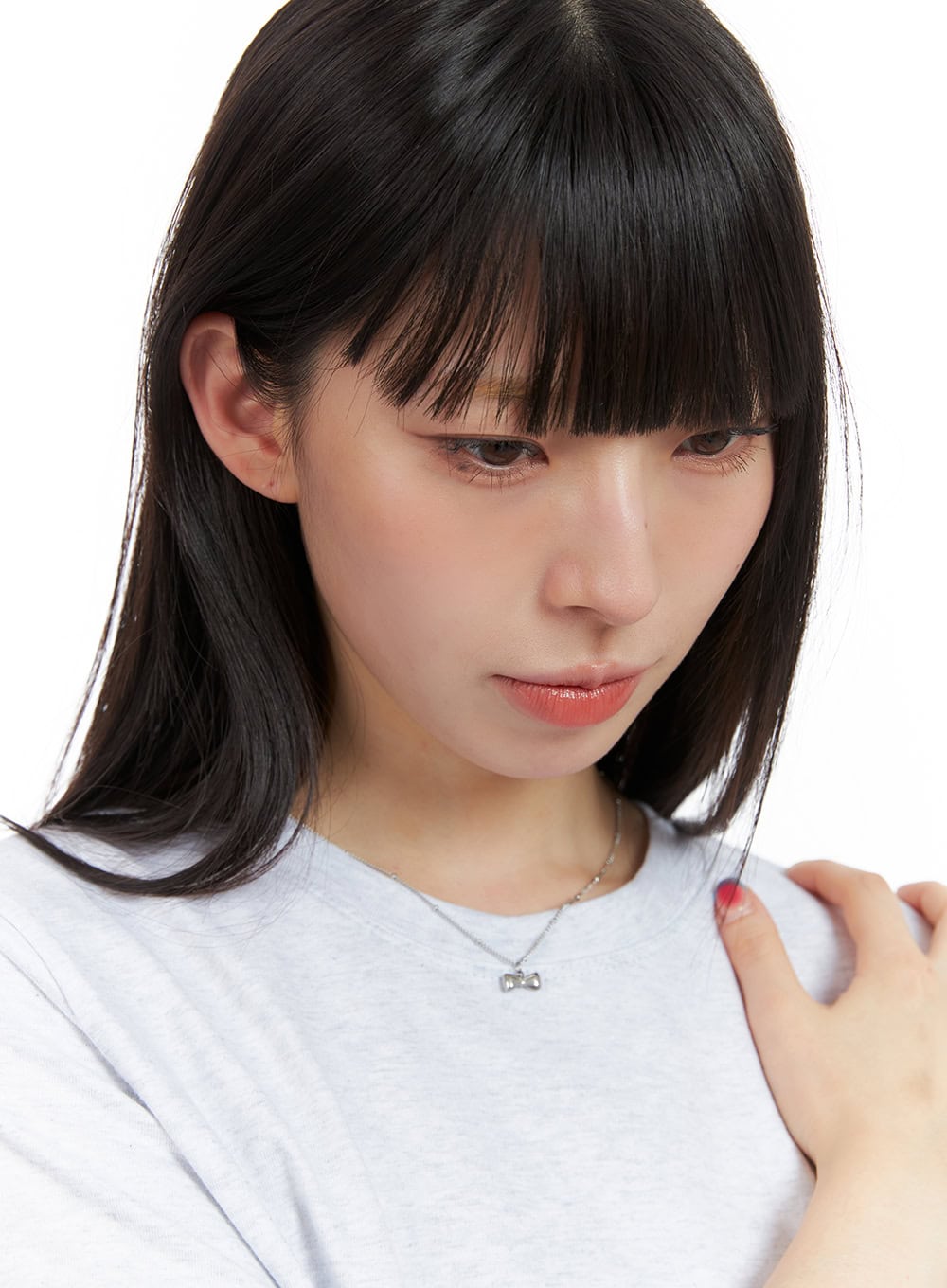 Steel Ribbon Necklace IG406