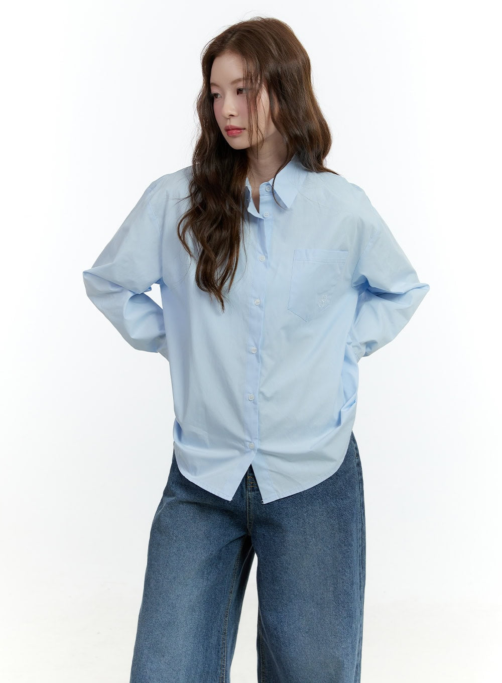 Oversized Button-Up Shirt CF503