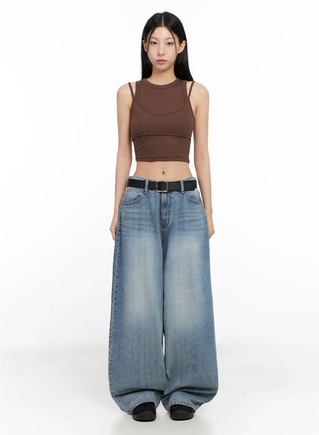 Double Strap Sleeveless Crop Top IG508