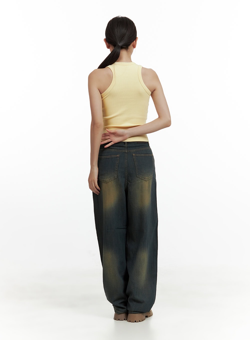 Solid Ribbed Tank Top CU420