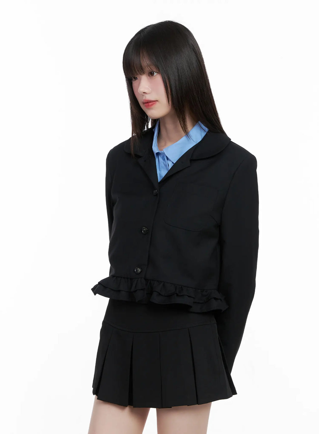 Frilly Cropped Blazer CG518