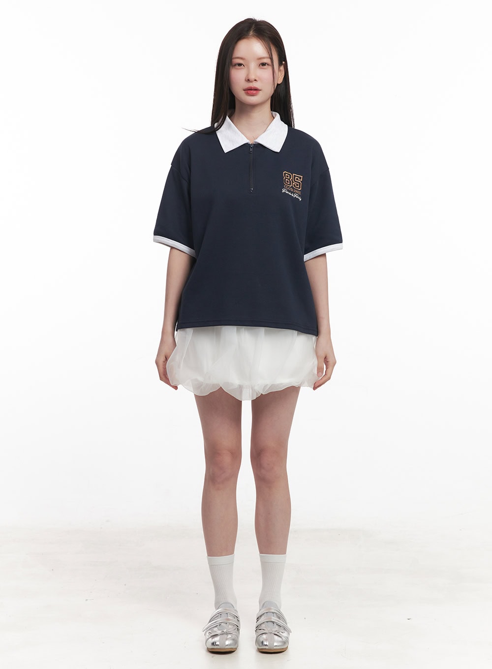 Sheer Cloud Bubble Mini Skirt IY513