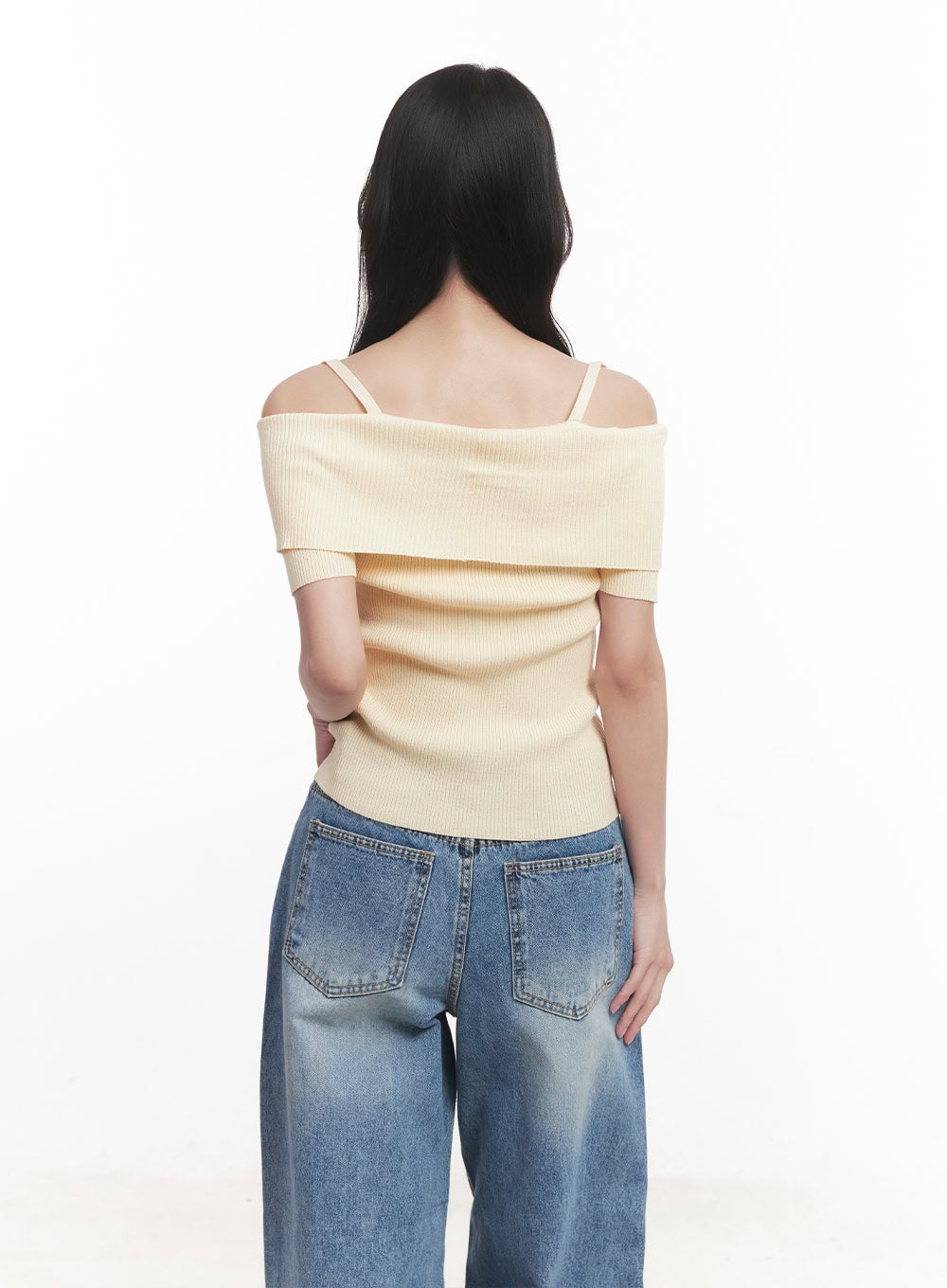 Cross Strap Off-Shoulder Top CA511