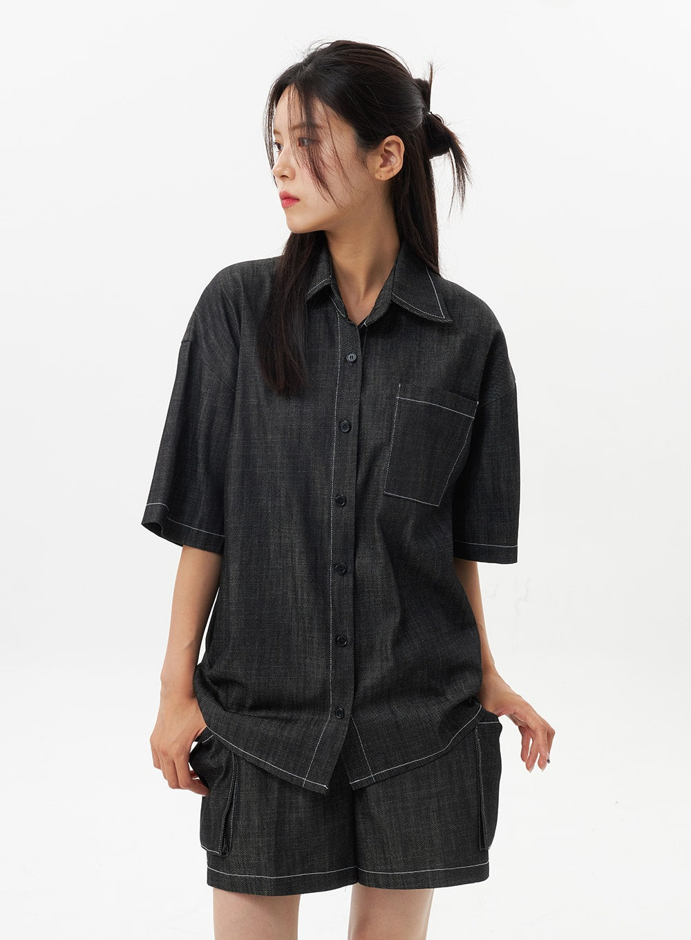 Oversized Denim Shirt OU326