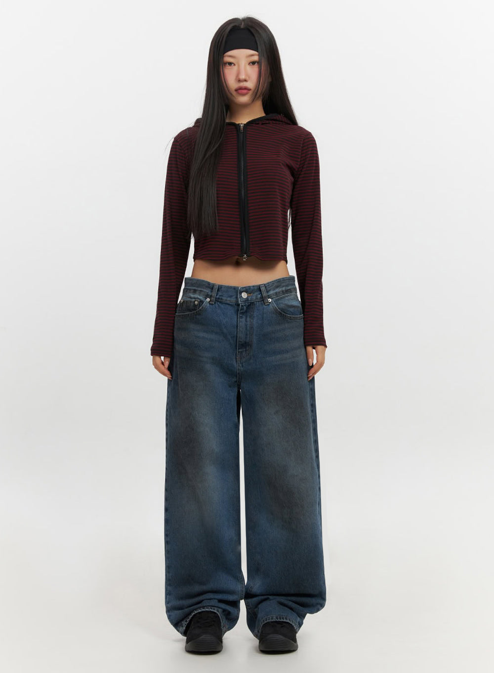 Brianna Dark Washed Wide-Leg Jeans IF510