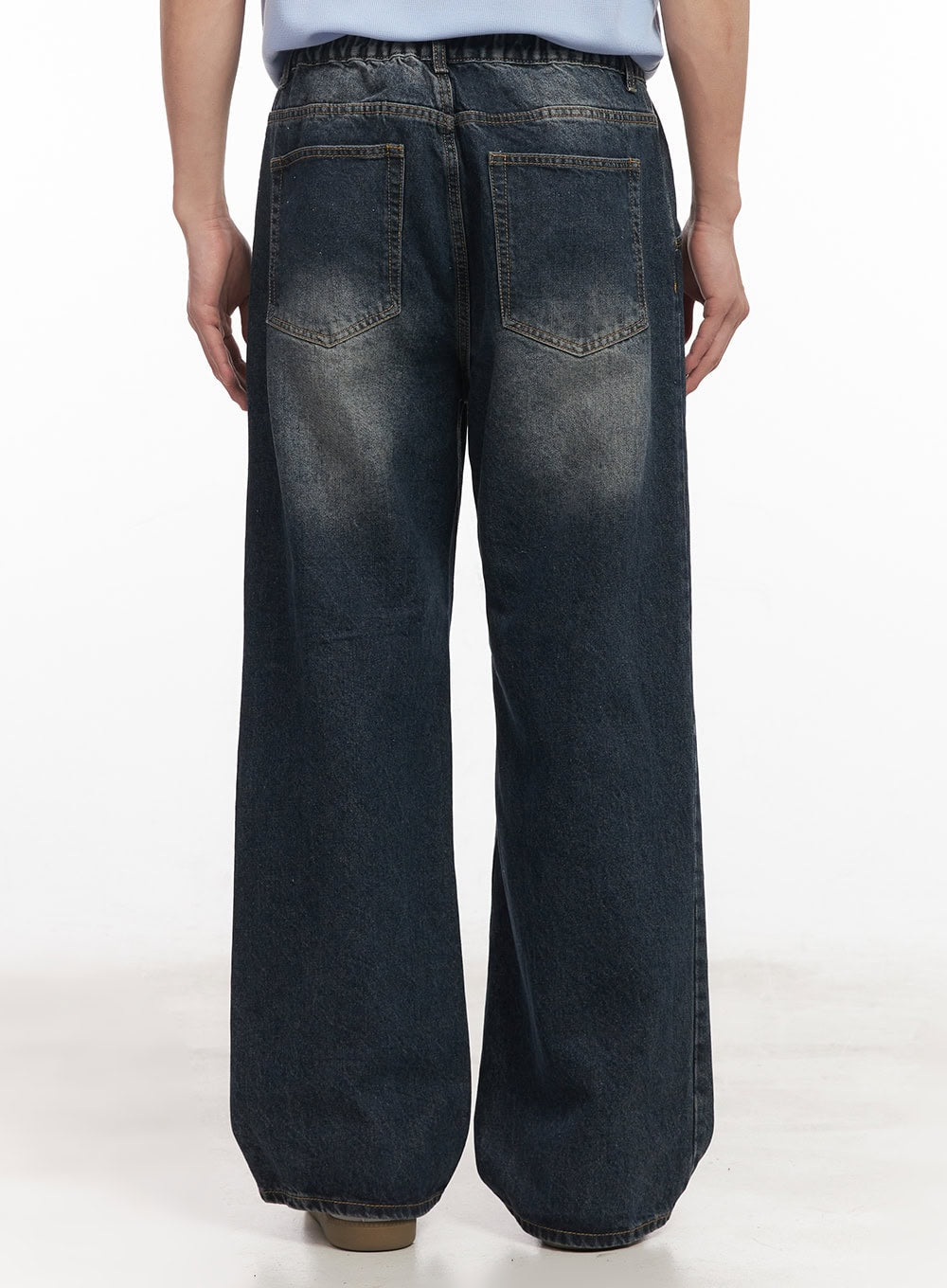 Men's Pintuck Washed Jeans IA511