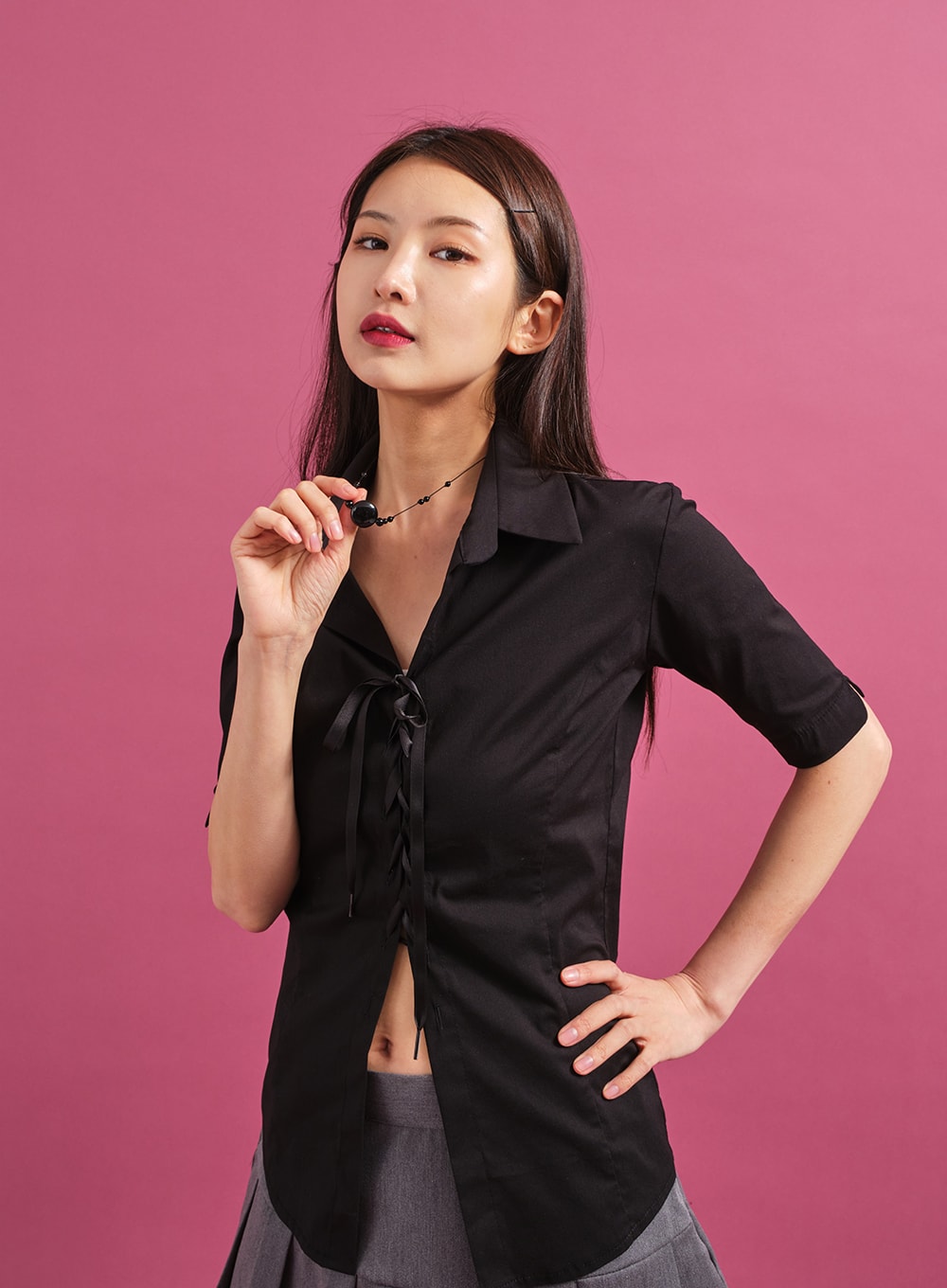 Beaded Stone Necklace CY18