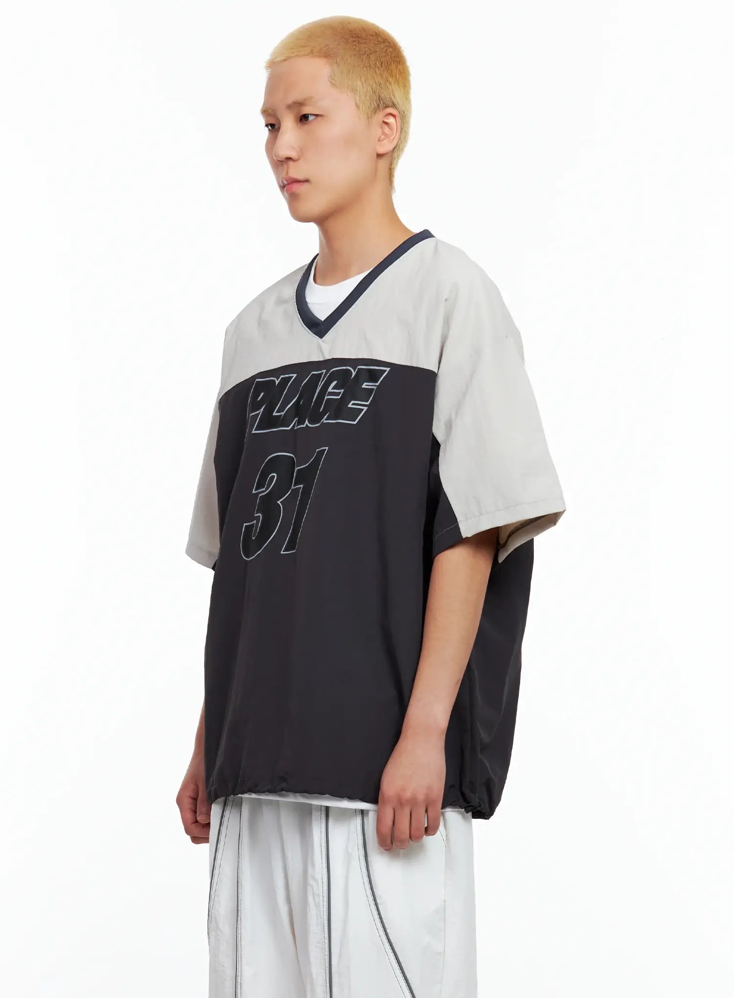 Men's Nylon V-Neck String T-Shirt IL511