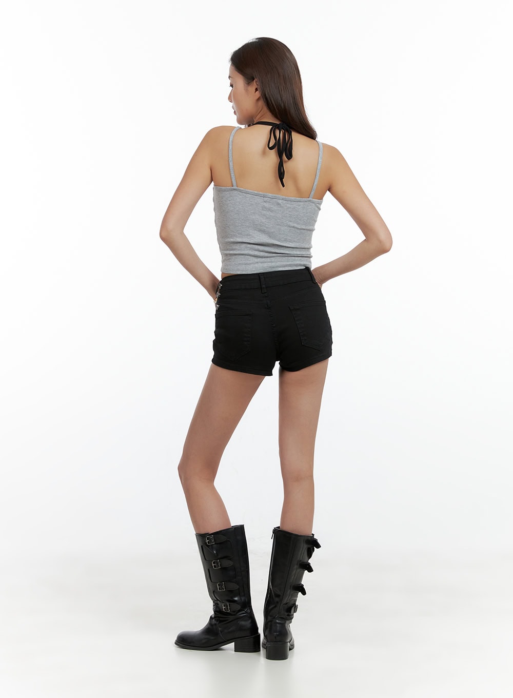 Layered Halter Crop Tank Top CL404