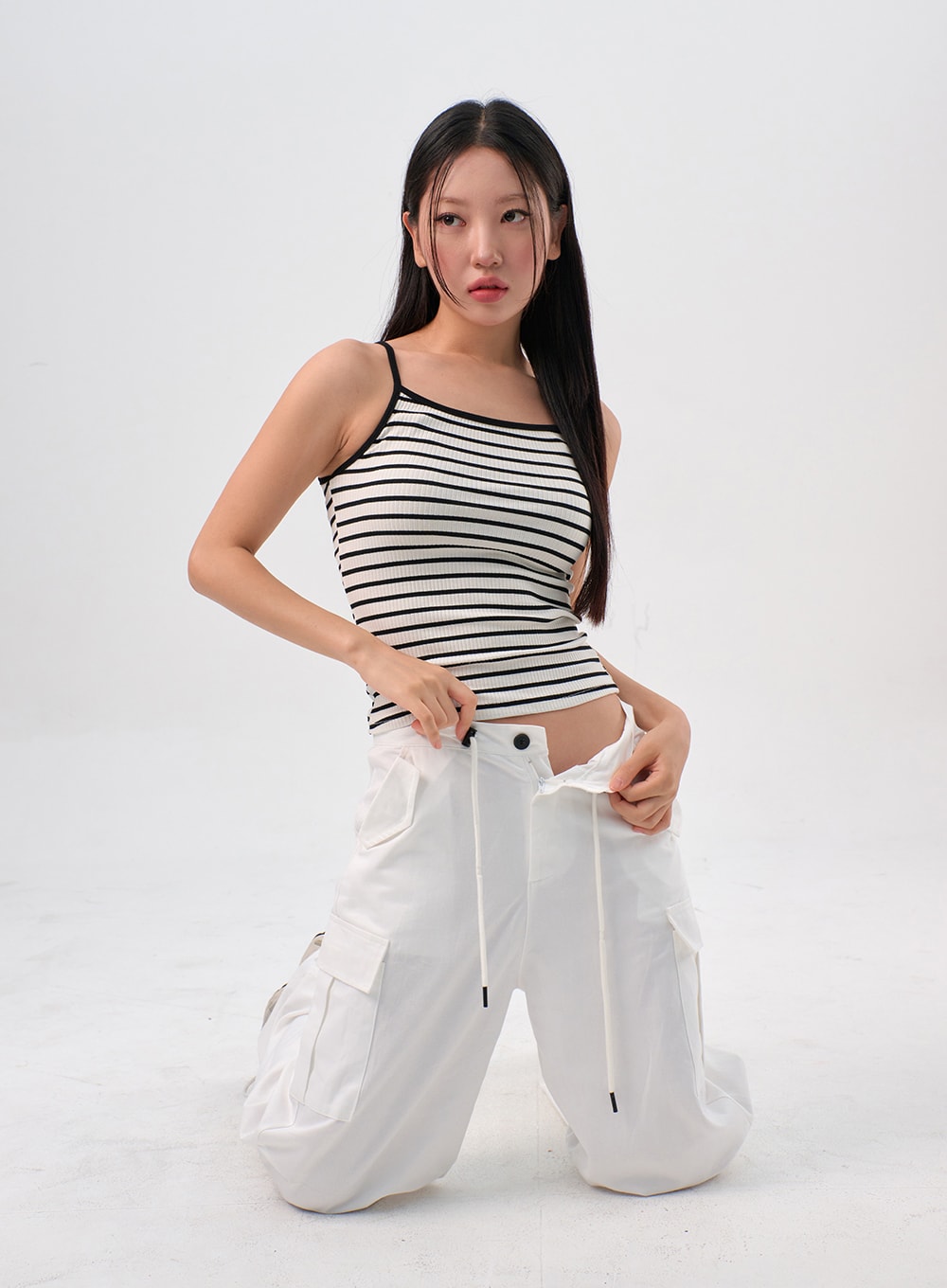 Drawstring Wide Pants IL310