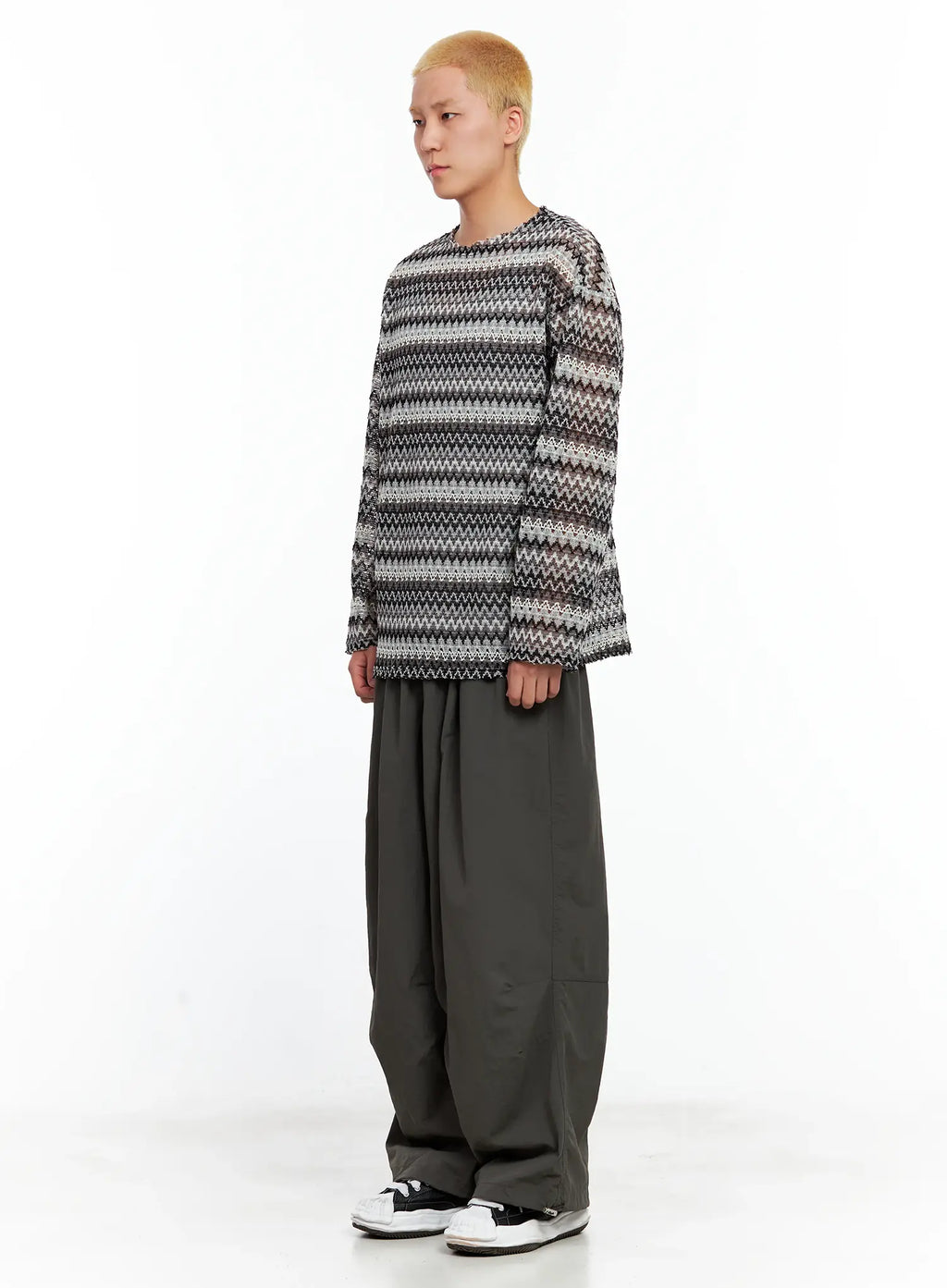 Men's Seam Detail Balloon-Fit Drawstring Pants IL511