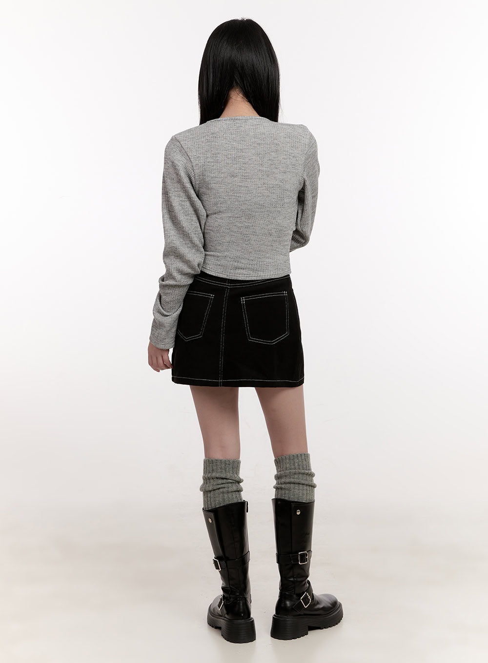 Crop Cardigan Layered Top Set CJ529