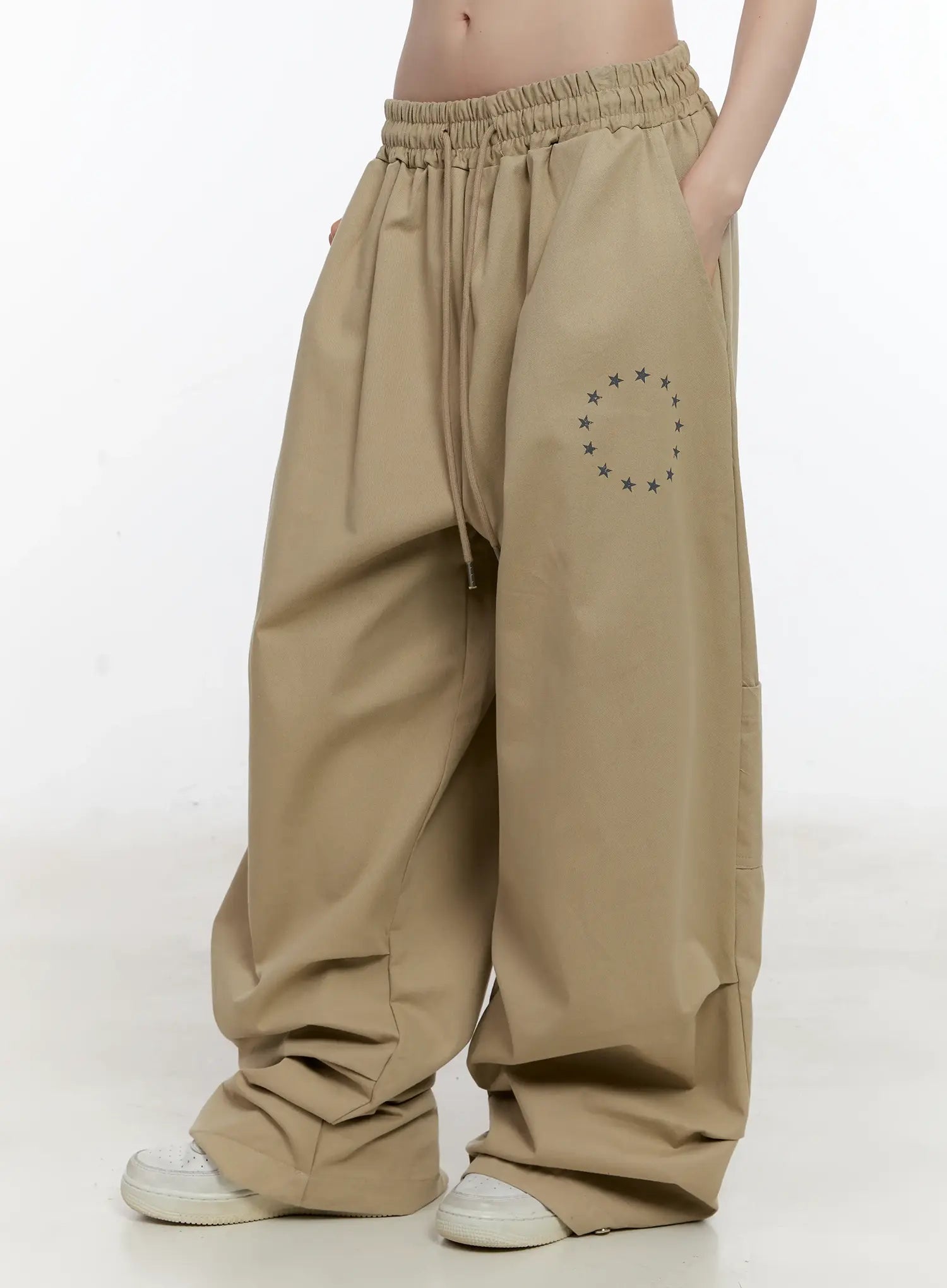 Star Print Wide-Leg Pants CL504