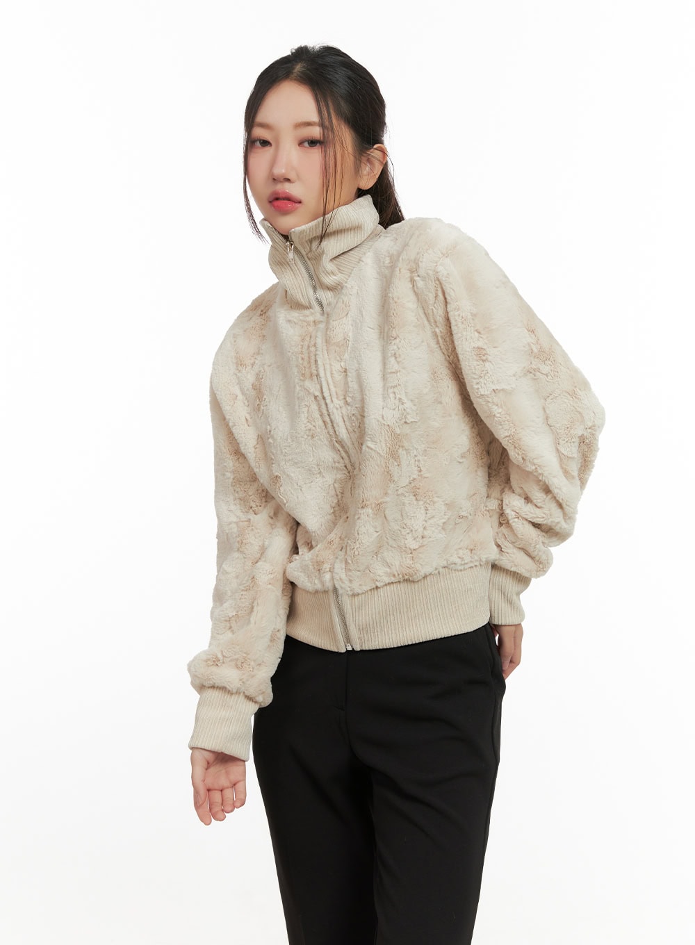 Soft Touch Fuzzy Bomber CN426
