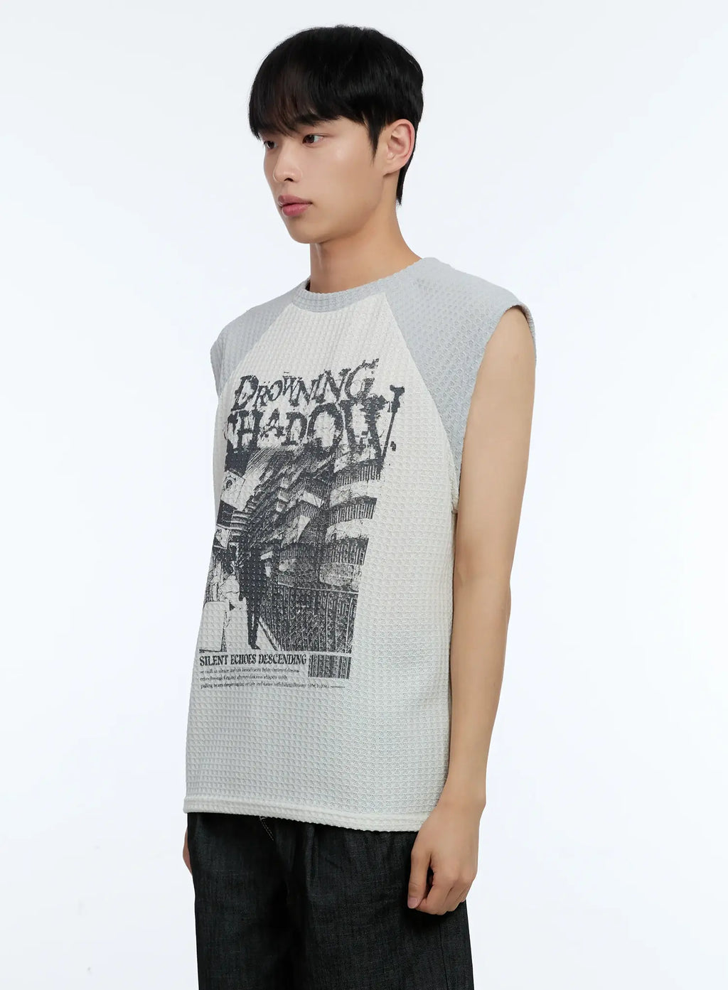 Men's Waffle Knit Sleeveless Tee IL517