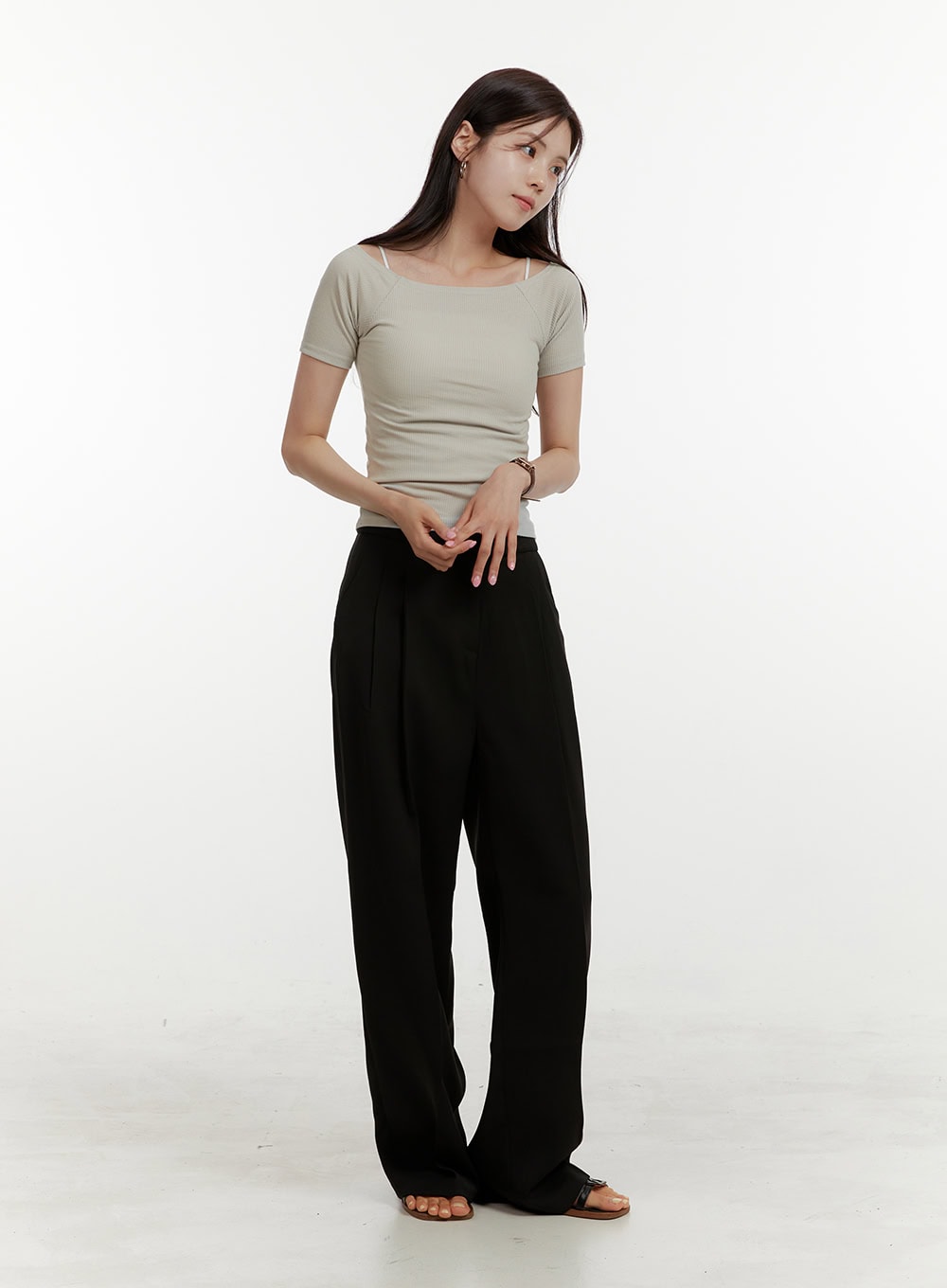 Pintuck Loose-Fit Trousers OY409