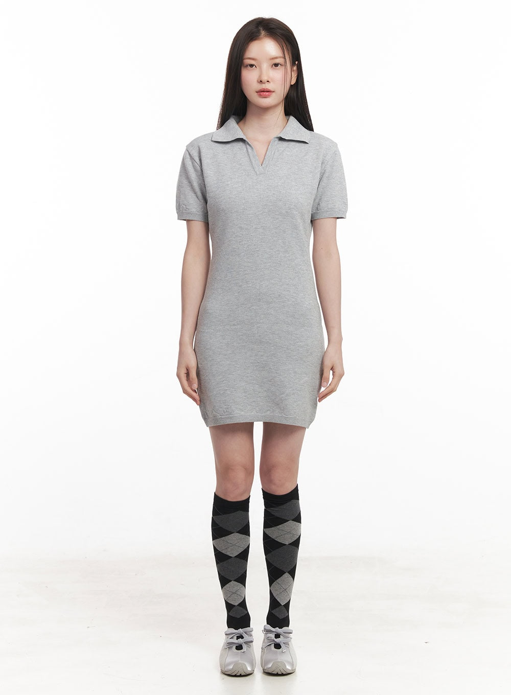Collared Slim Mini Dress IY509