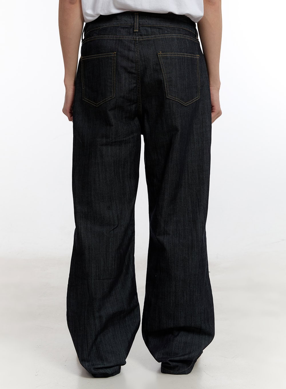 Men's No-Fade Wide-Leg Jeans IA507
