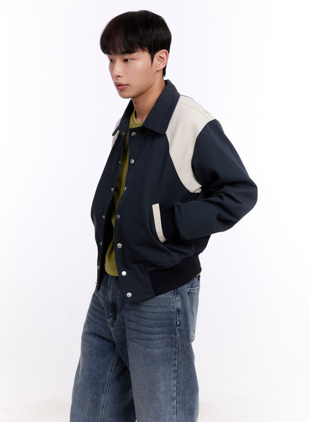 Men's Two-Tone Varsity Jacket IM512