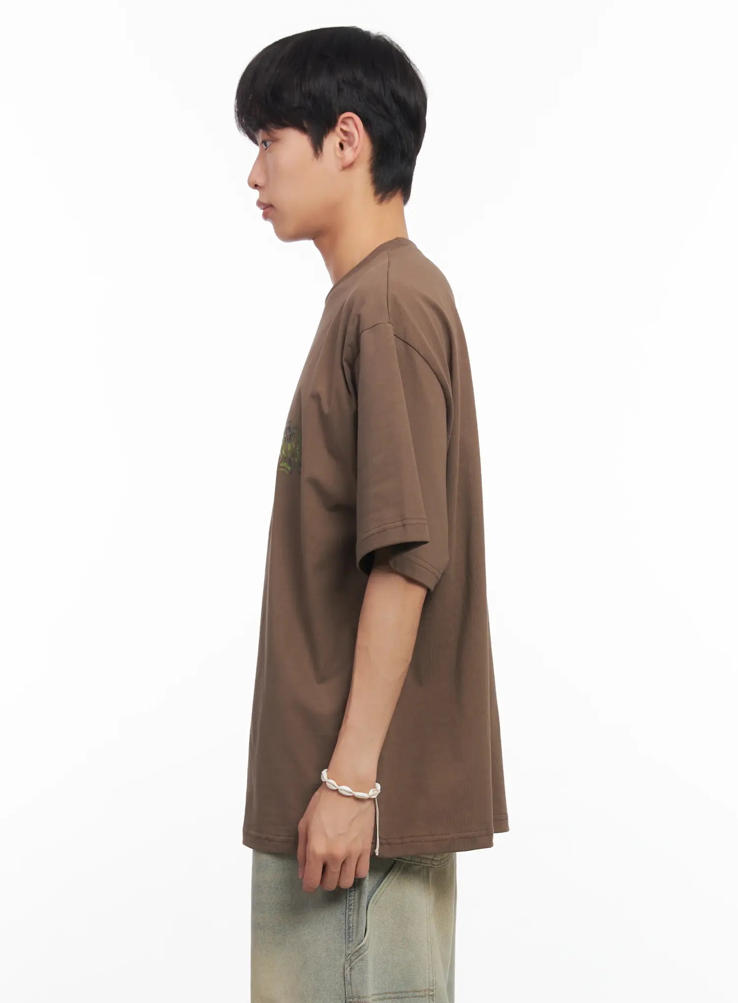 Men's Camo Graphic Oversized Tee IU518