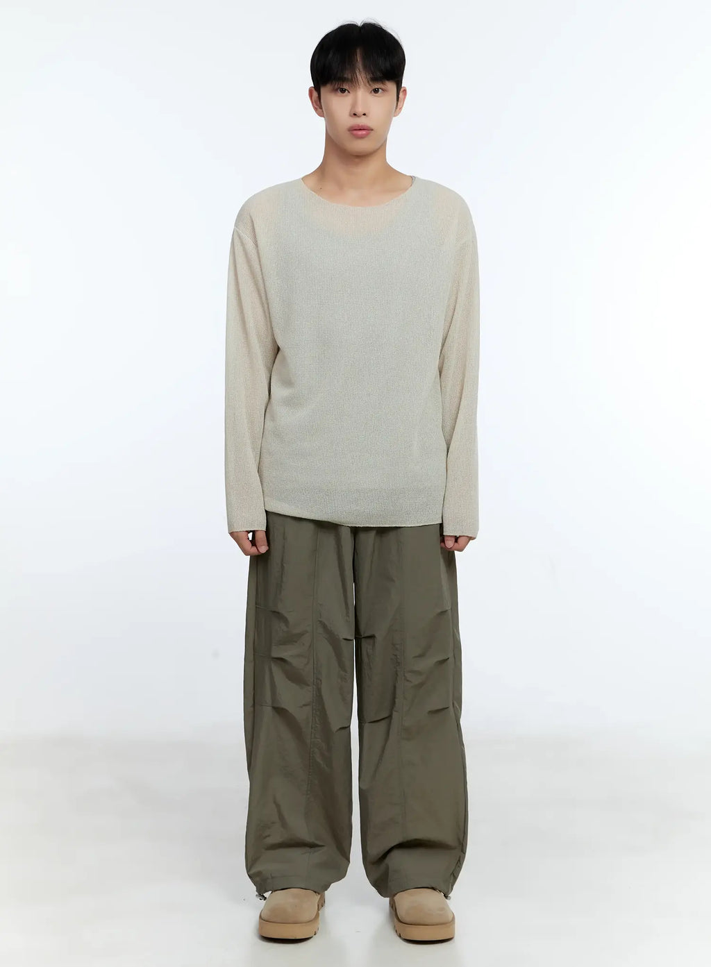 Men's Lightweight Long Sleeve Knit Top IG519