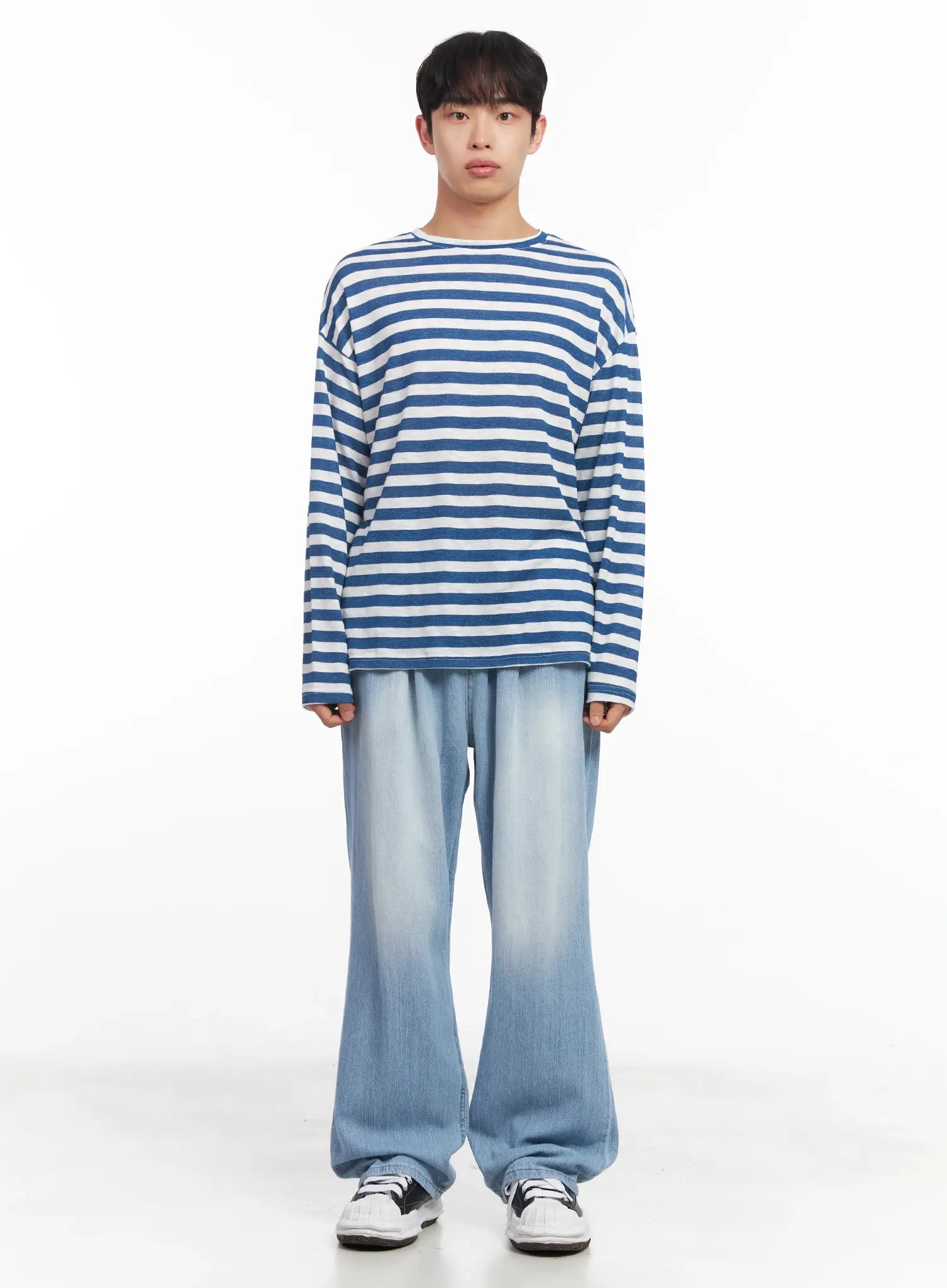 Men's Striped Long-Sleeve Tee IU519