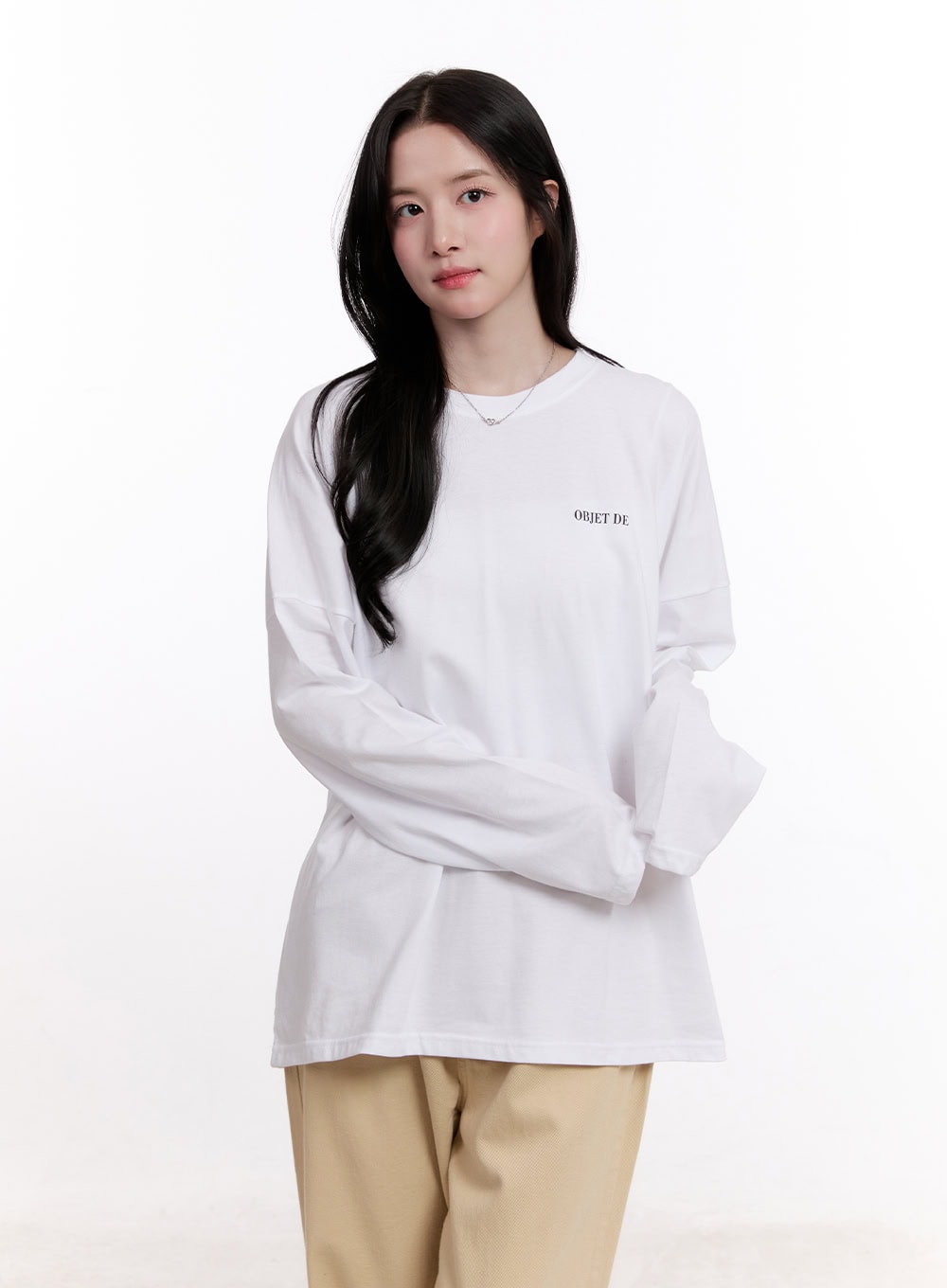 Graphic Oversize Long-Sleeve T-Shirt CM527