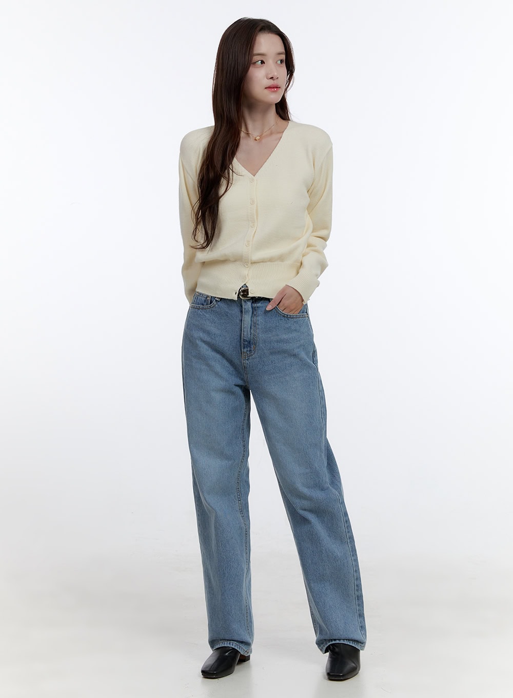 Clara Denim Daze Washed Straight Jeans OO407