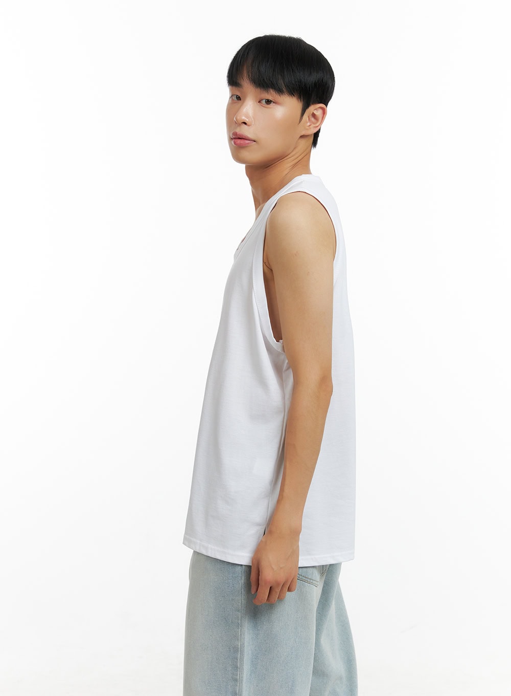 Men's Basic Oversized Cotton Tank Top CL429
