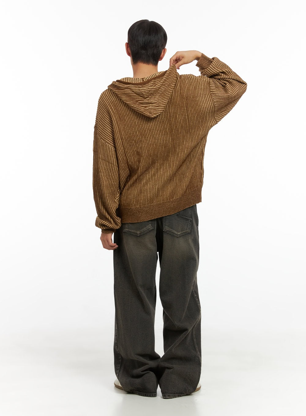 Men's SoftTouch Two Tone Hooded Cardigan CO408