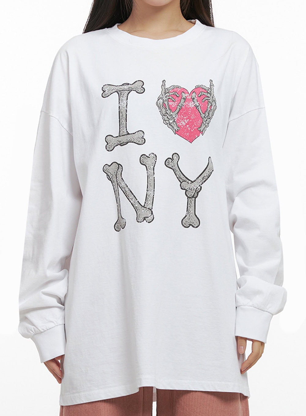 Cotton Graphic Oversize Cardigan IN415