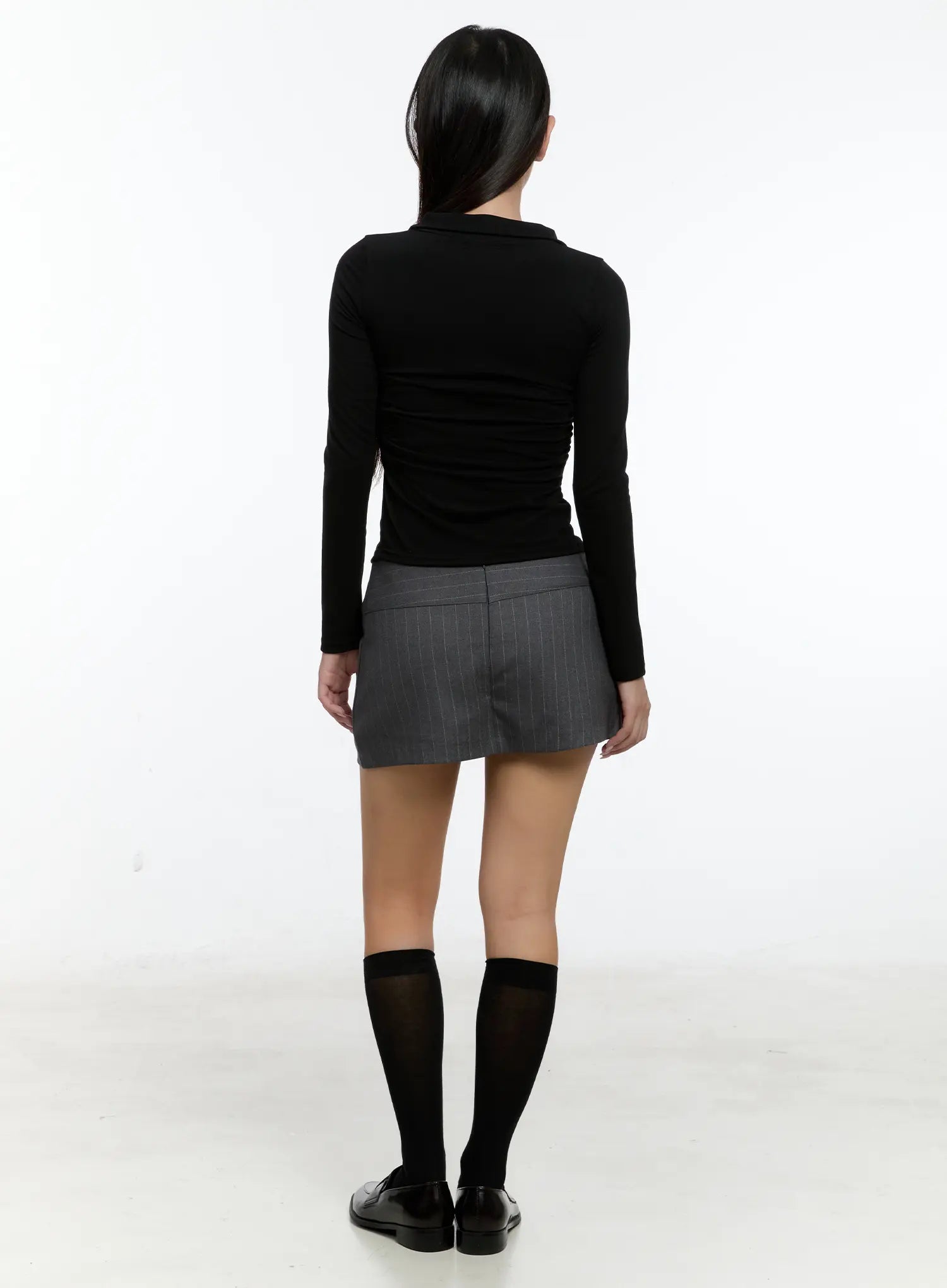 Low-Rise Striped Mini Skirt CS518