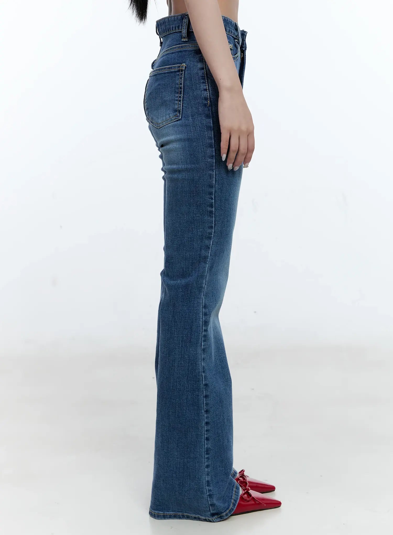 Gaeun Washed Flare Denim Jeans CG501