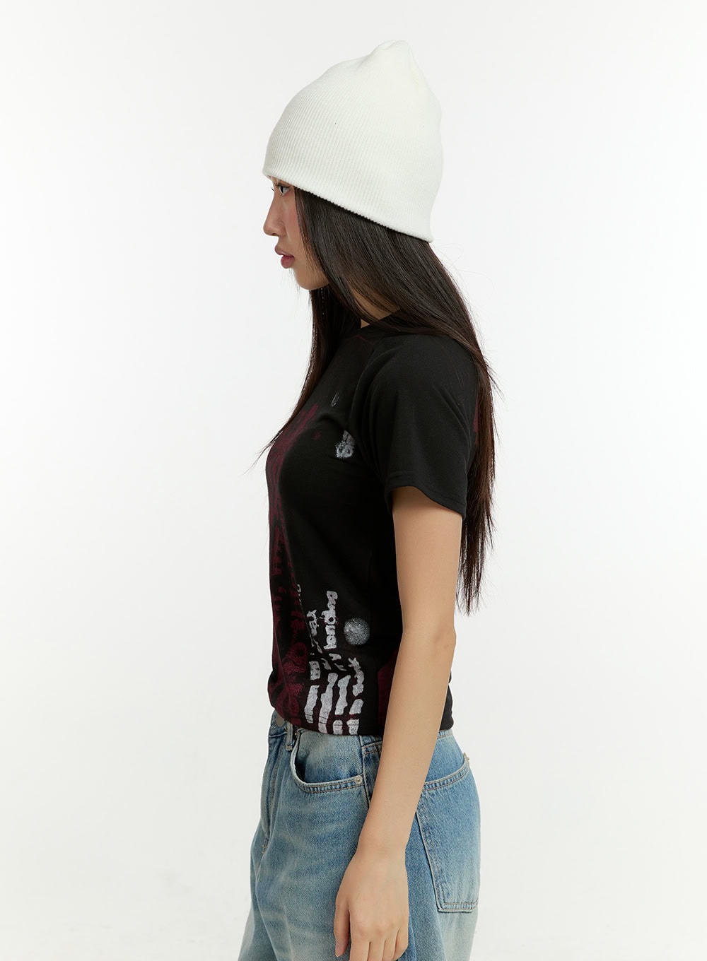 Graphic Lettering Crop Tee CU426